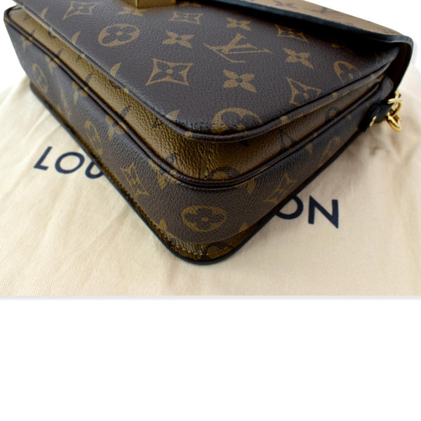 LOUIS VUITTON Metis Pochette Reverse Monogram Canvas Crossbody Bag Brown