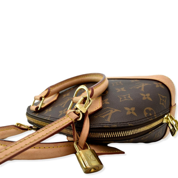 LOUIS VUITTON Alma BB Monogram Canvas Satchel Crossbody Bag Brown