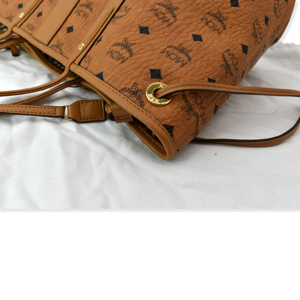 MCM Reversible Liz Medium Visetos Canvas Tote Bag Cognac