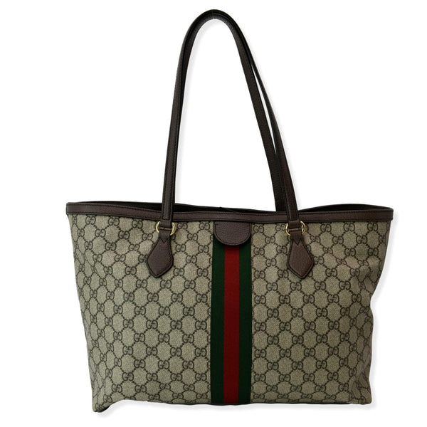 GUCCI Ophidia Medium GG Supreme Canvas Tote Bag Beige 631685