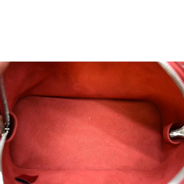 LOUIS VUITTON Alma BB Epi Leather Satchel Crossbody Bag Red
