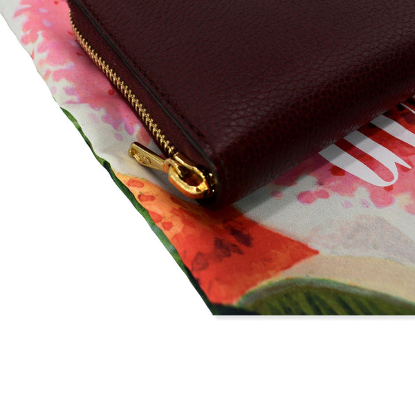 Gucci Zumi Zip Around Grainy Leather Wallet Bordeaux 570661