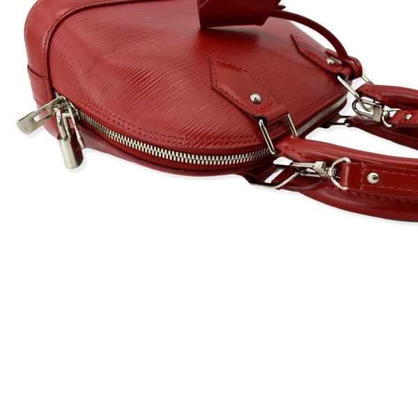 LOUIS VUITTON Alma BB Epi Leather Satchel Crossbody Bag Red