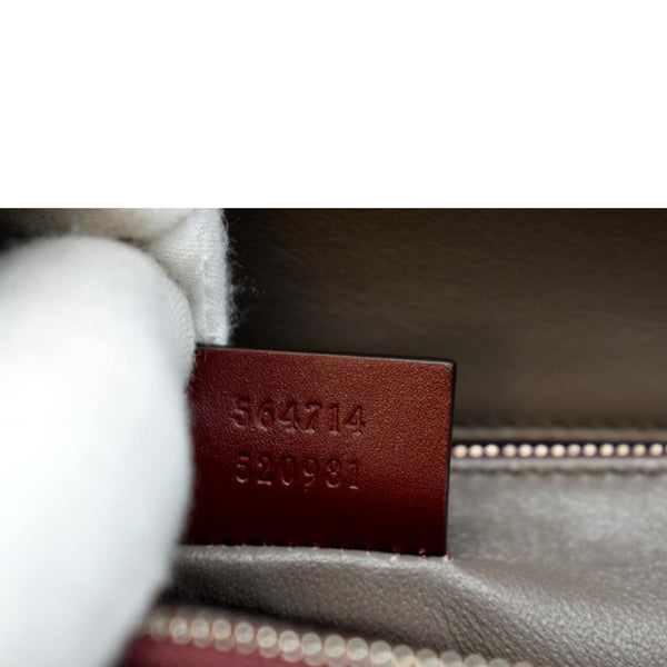 GUCCI Zumi Medium Leather Top Handle Bag Burgundy 564714