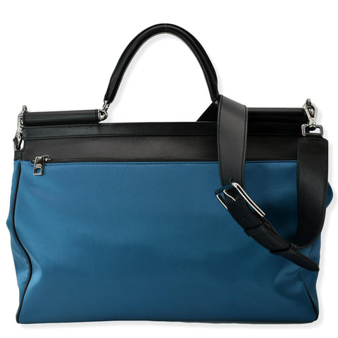 DOLCE & GABBANA Sicily Leather Travel Bag Black