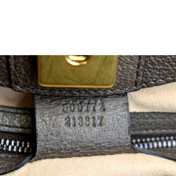 Gucci Butterfly Linea Leather Large Top Handle Shoulder Bag