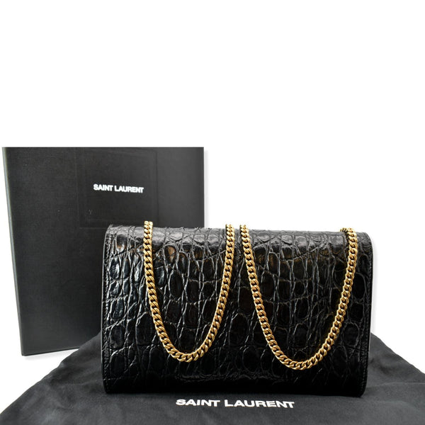 YSL Uptown Crocodile Leather Chain Wallet | D. Designer Handbags
