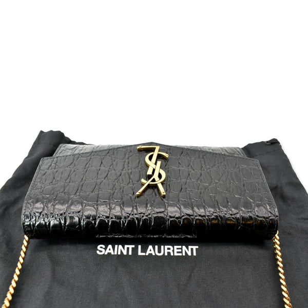 YSL Uptown Crocodile Leather Chain Wallet | D. Designer Handbags
