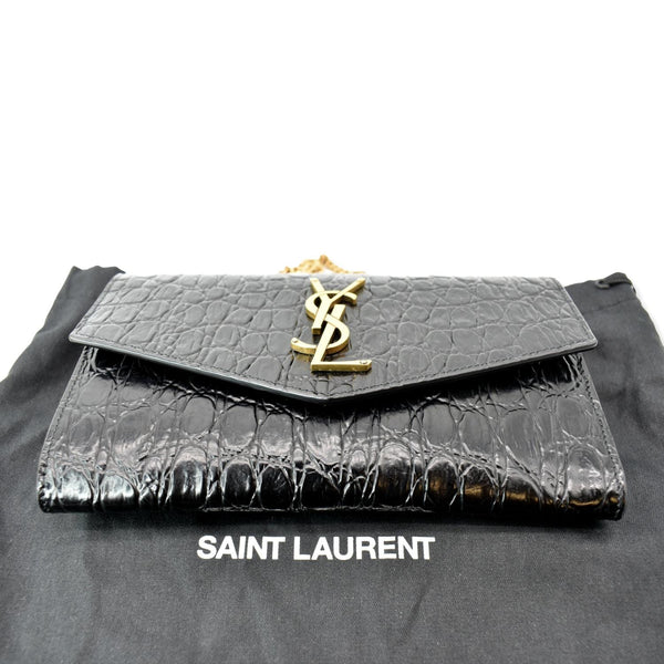 YSL Uptown Crocodile Leather Chain Wallet | D. Designer Handbags