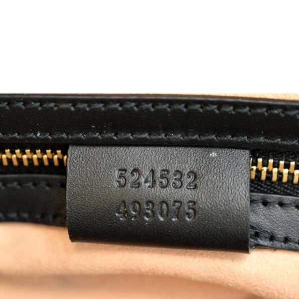 GUCCI Ophidia GG Suede Web Top Handle Shoulder Bag Black 524532