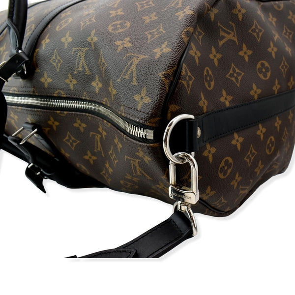 LOUIS VUITTON Keepall Bandouliere 55 Monogram Canvas Travel Bag Brown