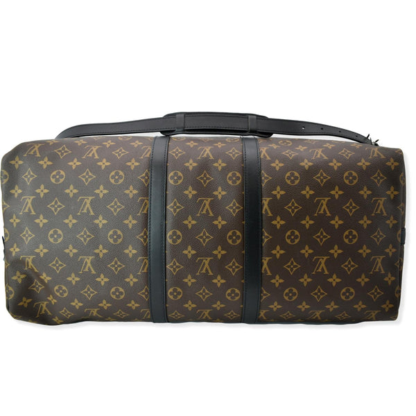 LOUIS VUITTON Keepall Bandouliere 55 Monogram Canvas Travel Bag Brown
