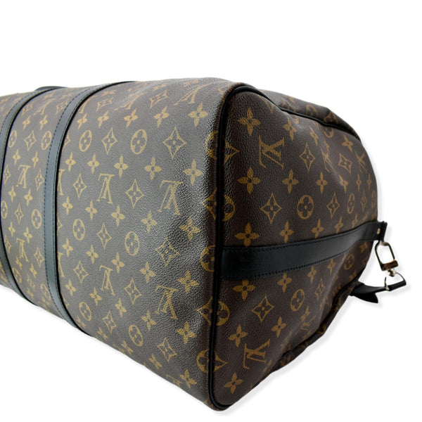 LOUIS VUITTON Keepall Bandouliere 55 Monogram Canvas Travel Bag Brown