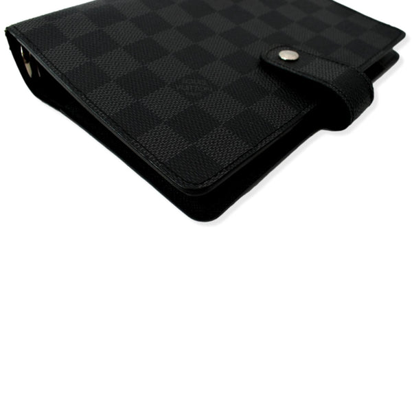 LOUIS VUITTON Damier Graphite Agenda MM Wallet Black