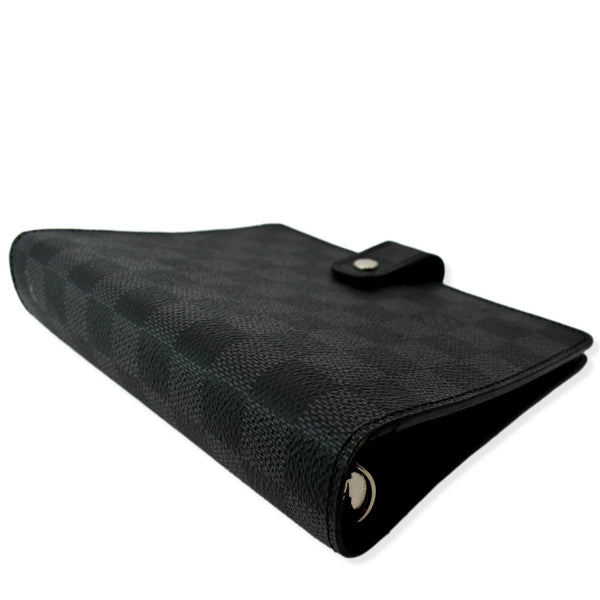 LOUIS VUITTON Damier Graphite Agenda MM Wallet Black