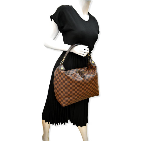 LOUIS VUITTON Duomo Hobo Damier Ebene Hobo Bag Brown