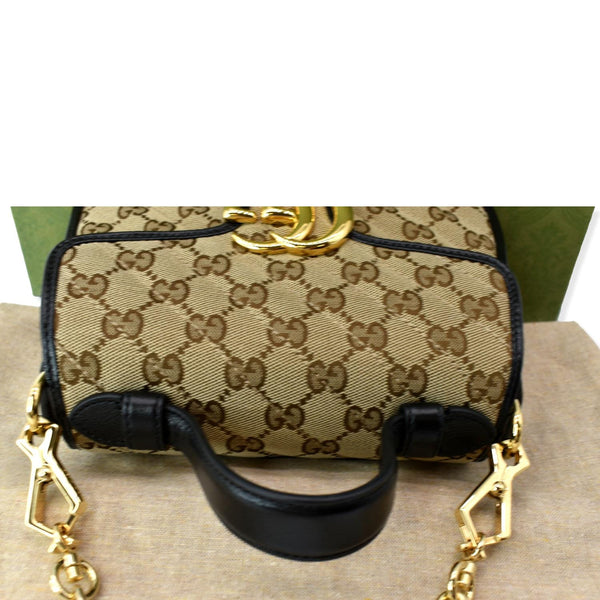 GUCCI GG Marmont Mini Top Handle Crossbody Bag 583571 Beige