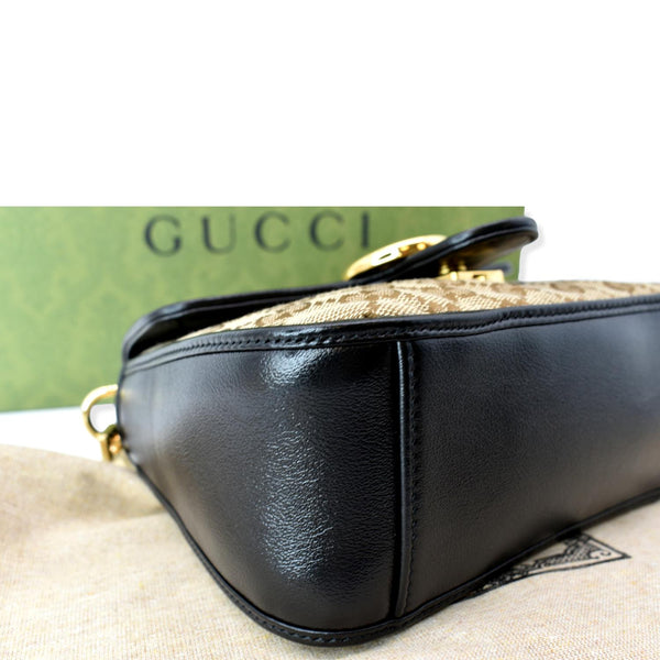 GUCCI GG Marmont Mini Top Handle Crossbody Bag 583571 Beige