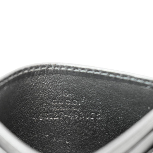 GUCCI GG Marmont Leather Card Case Black 443227