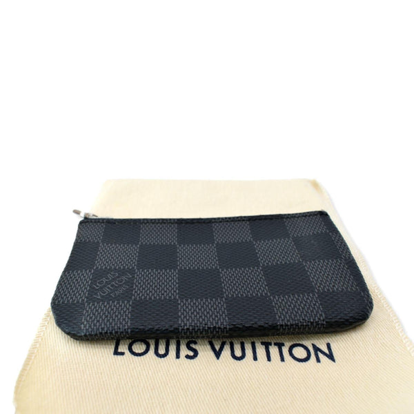 LOUIS VUITTON Pochette Key Cles Damier Graphite Coin Case Black