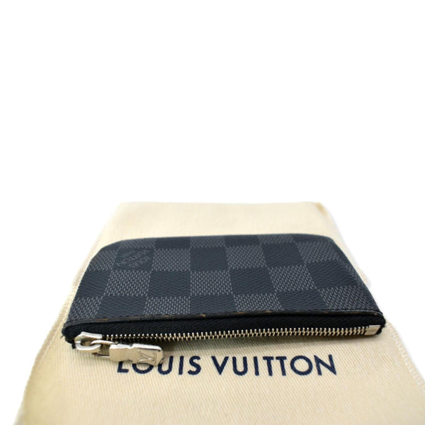 LOUIS VUITTON Pochette Key Cles Damier Graphite Coin Case Black