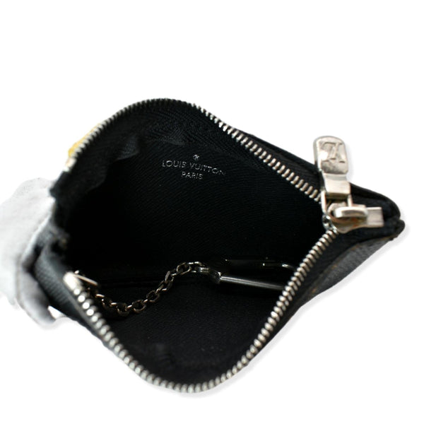 LOUIS VUITTON Pochette Key Cles Damier Graphite Coin Case Black