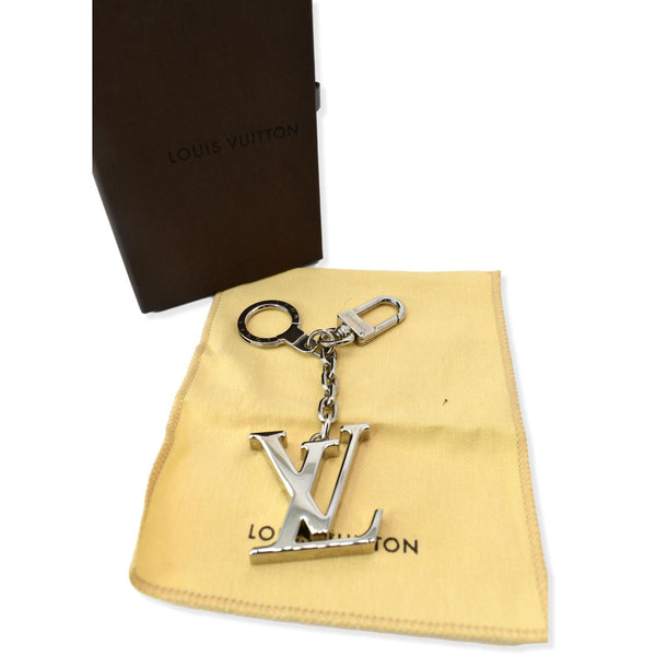 LOUIS VUITTON LV Initiales Key Holder Bag Charm Silver