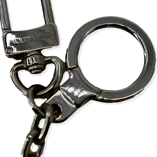 LOUIS VUITTON LV Initiales Key Holder Bag Charm Silver
