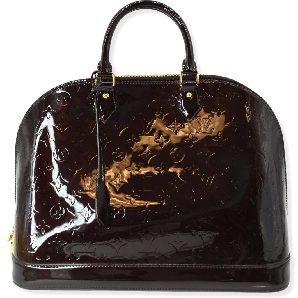 Alma leather handbag Louis Vuitton Burgundy in Leather - 25134378