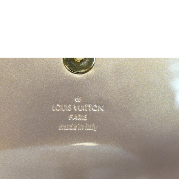 LOUIS VUITTON Sobe Pochette Vernis Leather Clutch Bag Bronze