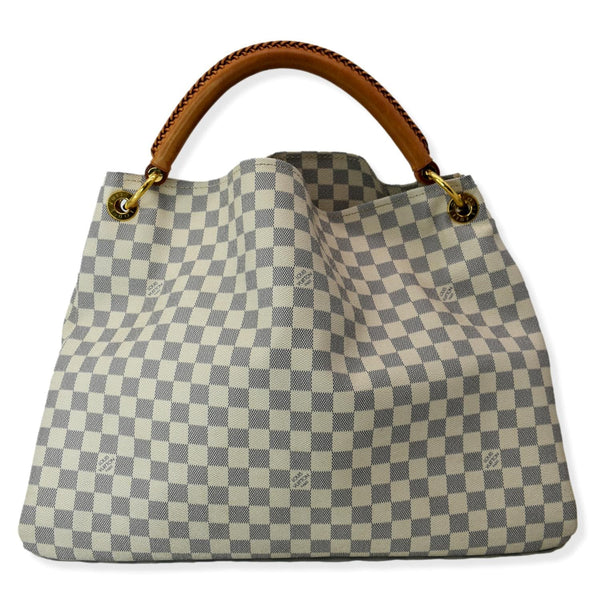 LOUIS VUITTON Artsy GM Damier Azur Shoulder Bag White