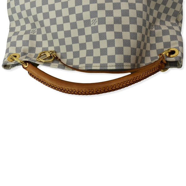 LOUIS VUITTON Artsy GM Damier Azur Shoulder Bag White