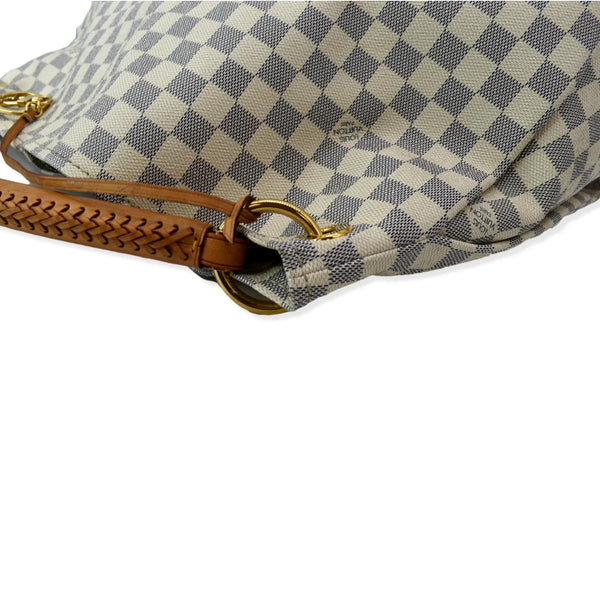 LOUIS VUITTON Artsy GM Damier Azur Shoulder Bag White