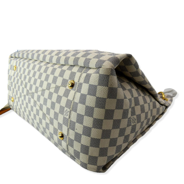 LOUIS VUITTON Artsy GM Damier Azur Shoulder Bag White