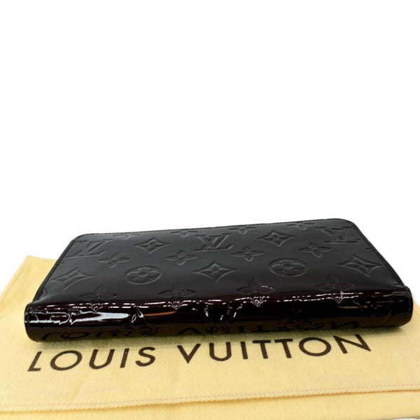 LOUIS VUITTON Monogram Vernis Zippy Wallet Amarante