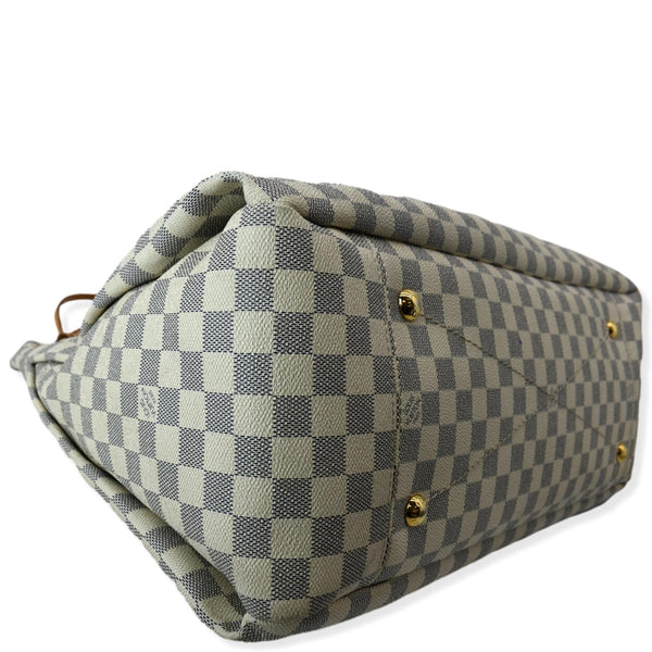 LOUIS VUITTON Artsy GM Damier Azur Shoulder Bag White