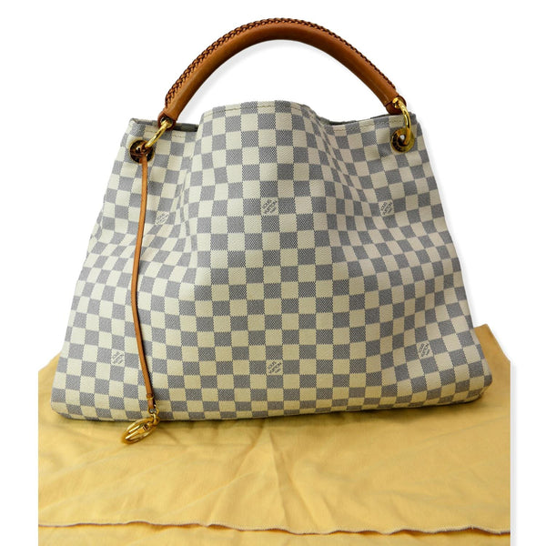 LOUIS VUITTON Artsy GM Damier Azur Shoulder Bag White