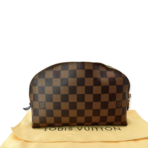 LOUIS VUITTON Damier Ebene Cosmetic Pouch Brown