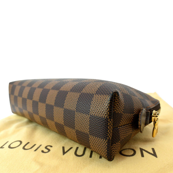 LOUIS VUITTON Damier Ebene Cosmetic Pouch Brown