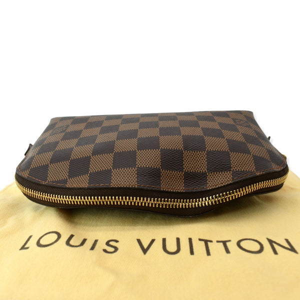 LOUIS VUITTON Damier Ebene Cosmetic Pouch Brown