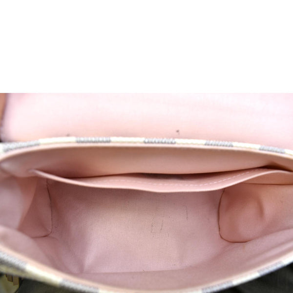 LOUIS VUITTON Croisette Damier Azur Satchel Crossbody Bag White