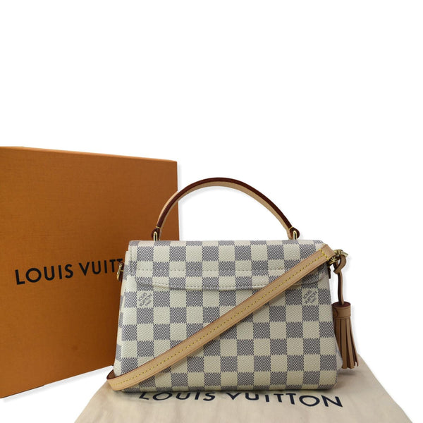 LOUIS VUITTON Croisette Damier Azur Satchel Crossbody Bag White