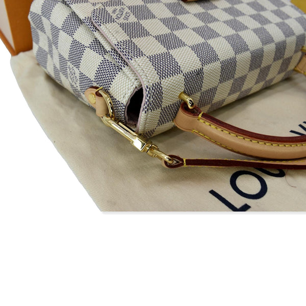 LOUIS VUITTON Croisette Damier Azur Satchel Crossbody Bag White