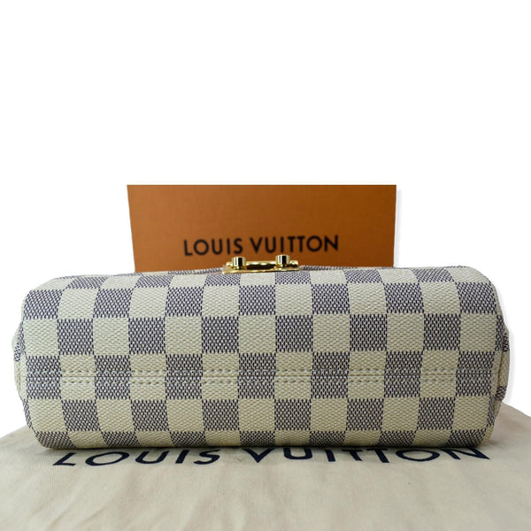 LOUIS VUITTON Croisette Damier Azur Satchel Crossbody Bag White