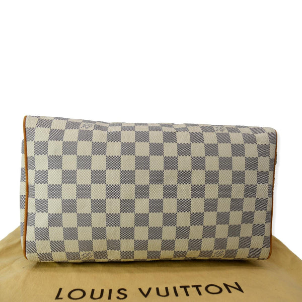 LOUIS VUITTON Speedy 30 Damier Azur Satchel Bag White