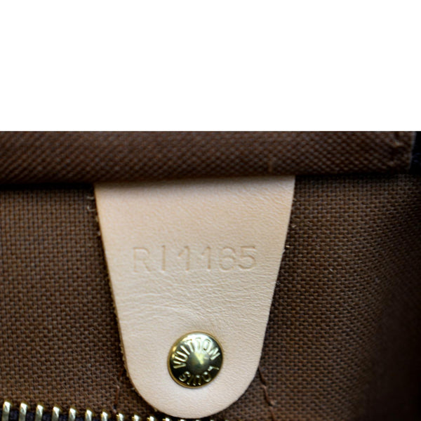 Louis Vuitton Speedy 35 Monogram Canvas Satchel Bag Brown