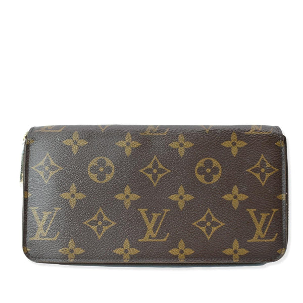 LOUIS VUITTON Zip Around Monogram Canvas Wallet Brown