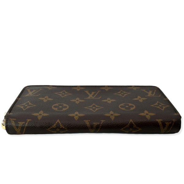 LOUIS VUITTON Zip Around Monogram Canvas Wallet Brown