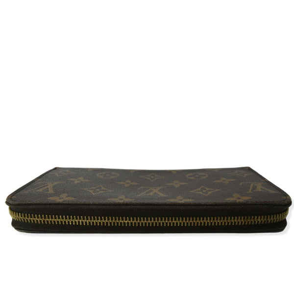LOUIS VUITTON Zip Around Monogram Canvas Wallet Brown