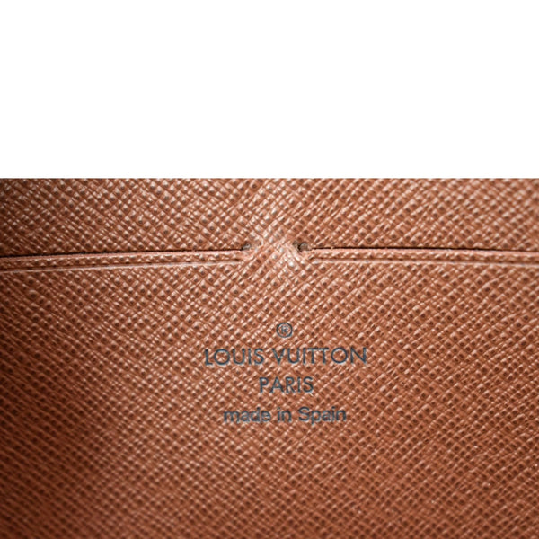 LOUIS VUITTON Zip Around Monogram Canvas Wallet Brown